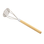 Thumbnail image #1 for Browne USA Foodservice 1725 Potato Masher, 25"L, 5" Round Face, Hardwood Handle, Stainless Steel