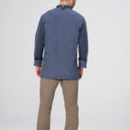 Thumbnail image #2 for Chef Works CBN01-AFB-4XL Men's Long-Sleeve Chef Coat, Air Force Blue, 4XL, Poly/Cotton Stretch