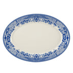 Thumbnail image #1 for Steelite International HL Ivory HL15463924 China Oval Platter, Rolled Edge, Willow Rim Blue, 10.5" x 7.25" Case of 2 Dozen