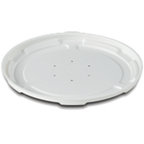 Thumbnail image #1 for Dinex DXHH87 Disposable Plastic Lid for Round Soup Bowl, White, Heat Resistant to 300°F