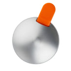 Thumbnail image #1 for TableCraft Products 12683 Decaf Beverage Dispenser Lid, Silver, Orange Thumb Press, Chrome-Plated Polypropylene