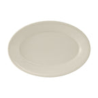 Thumbnail image #1 for Tuxton China Reno TRE-039 Ceramic Oval Platter, 13-1/2" x 9", Wide Rim, Rolled Edge 1 Dozen