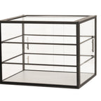 Thumbnail image #2 for Cal-Mil Onyx 23764-3-13 3-Tier Rectangular Knockdown Buffet Stand, White Composite Base, 30"W x 24"D x 23"H
