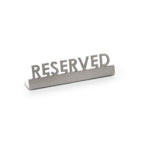 Thumbnail image #1 for American Metalcraft MSSR3 Mini Reserved Table Sign, Laser-Cut Stainless Steel, 0.6"W x 2.75"D x 0.7"H Case of 144