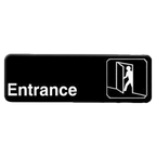 Thumbnail image #1 for Thunder Group PLIS9310BK Entrance Information Sign, 9" x 3", Self-Adhesive, White Lettering on Black Background Case of 144