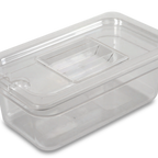 Thumbnail image #1 for Concasse MCTP1400 1/4 Size Solid Clear Polycarbonate Food Pan Cover Case of 88