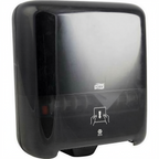Thumbnail image #1 for AllPoints Foodservice Parts & Supplies 58544 Touch-Free Black Plastic Wall-Mounted Roll Towel Dispenser