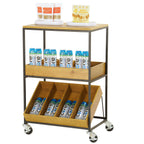 Thumbnail image #1 for Cal-Mil 23166-99 3-Tier Wood Food Cart, 28"W x 20"D x 40"H