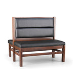 Thumbnail image #1 for JustChair Manufacturing JBD-WT-UHC-42-GR3 Double Restaurant Booth, 42"H Wood Frame, Upholstered Horizontal Channel Back, Padded Seat