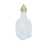 Thumbnail image #1 for Thunder Group GLTWOC206 Oil & Vinegar Cruet, 6 oz, Square Glass, Elongated Neck, Gold-Plated Cap Case of 6 Dozen