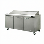Thumbnail image #1 for Blue Air FSE LLC BLPT72-HC Three-Section Sandwich Prep Table, 72-3/8"W, 3 Doors, 18 1/6-Size Pan Capacity