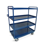Thumbnail image #1 for Renfro Industries Inc. RISTRI466 Stocking Cart, 24"W x 44"D x 55"H, 4 Solid Shelves, No Handle