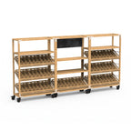 Thumbnail image #1 for Steelite Mogogo MGCCAN06NSXW Wine Display, Natural Brushed Stainless Steel, on Casters