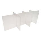 Thumbnail image #1 for Eagle Group BGTD-3072-8 Freestanding Plexiglass Table Divider, 72"W x 30"L x 60"H, 8 Sections