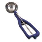 Thumbnail image #1 for Alegacy Foodservice Products U12212 #12 Ice Cream/Food Disher, 2-1/4 oz, Stainless Steel with Blue Plastic Squeeze Handle
