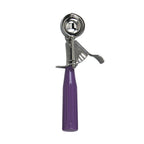 Thumbnail image #1 for Browne USA Foodservice 573340 Standard Disher #40, 0.75 oz, Stainless Steel Bowl, Purple Ribbed Polypropylene Handle