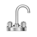Thumbnail image #1 for AERO Manufacturing S-64 Manual Commercial Faucet, 4" Centers, Deck Mount, Gooseneck Spout