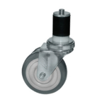 Thumbnail image #1 for Component Hardware CMS5-4RPB 4" Gray Polyurethane Stem Caster, Swivel, No Brake, Ball Bearing, 250 lb Capacity