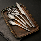 Thumbnail image #2 for 1880 Hospitality Chef's Table by Oneida® B327SBLF Bouillon Spoon, 6-1/4", 18/0 Stainless Steel, Hammered Finish Pack of 1 Dozen