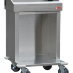 Thumbnail image #1 for Steril-Sil Company CRT24-1HP Stainless Steel Serving Food Pan Cart, Holds 1 Full-Size Pan, 25-1/4 x 24-3/4 x 41"H