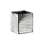 Thumbnail image #1 for Steelite International Creations 7340MW013 Metal Sugar Cube Holder, Hammered Mirror Finish, 1.625" x 1.75" 1 Dozen