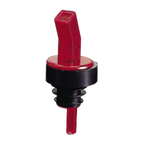 Thumbnail image #1 for TableCraft Products Screen 'Em 295R Plastic Free-Flow Liquor Pourer with Collar and Red Sanitary Screen Spout Case of 144