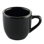 Thumbnail image #1 for CAC China Las Vegas LV-35-BLK Tall After-Dinner Cup, 3-1/2 oz, Black Ceramic, with Handle Case of 3 Dozen