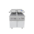 Thumbnail image #1 for Atosa USA, Inc. PCG18 Gas Double-Tank Floor Pasta Cooker, 9-Gallon Tanks, Manual Controls