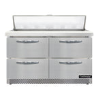 Thumbnail image #1 for Continental Refrigerator Designer Line D48N12-FB-D 48-Inch Refrigerated Sandwich Prep Table, 4 Drawers, 12-Pan, Front-Breathing