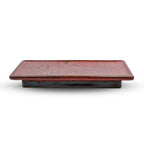 Thumbnail image #2 for Korin Inc Shuin PLL-373 Rectangular Ceramic Plate, 8-1/2" x 5" x 1-1/4", Red, Dishwasher & Microwave Safe