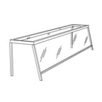 Thumbnail image #1 for Atlas Metal PRGT-3 Countertop Single-Sided Protector Case with Fixed Laminated Safety Glass Shield, Glass Top & End Panels, Stainless Steel Frame, 49.