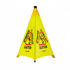 Thumbnail image #1 for Alpine Industries ALP498-30 Pop-Up Wet Floor Sign, 3-Sided Steel A-Frame, Waterproof Polyester, Yellow Case of 12