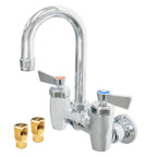 Thumbnail image #1 for Fisher 19600 Hand Sink Faucet, 4" Centers, Backsplash Mount, 6" Gooseneck Spout, Ceramic Valves