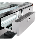 Thumbnail image #1 for Oscartek Diamond DIAMOND 1 DPD2106 Refrigerated Deli/Pastry Display Case, 83", Self-Contained, Tilt-Down Front Glass, 2 Drawers