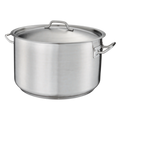 Thumbnail image #1 for Stanton Trading SSPT17 17 qt Stainless Steel Sauce Pot, Induction Ready, 3-Ply Bottom, Handled Cover Case of 2