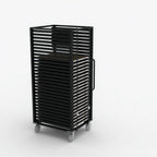 Thumbnail image #1 for Eastern Tabletop Hub Buffet H991TC Storage Tile Cart, Coated Steel, Black, 33-1/2 x 27 x 78 in