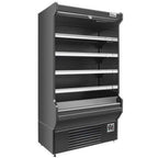 Thumbnail image #1 for USR Brands Coldline SOCD-51-B Open-Air Refrigerated Merchandiser, 4-Tier Horizontal Case, Black, Self-Contained, 51.7"W
