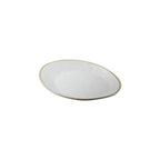 Thumbnail image #1 for TableCraft Products 11516 Oval Melamine Serving Plate, White/Beige, 9 x 7.75 x 1 in Case of 6