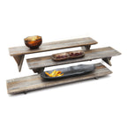 Thumbnail image #1 for Steelite International Dw Haber, Tile Riser DWRISERS3WDAG Rectangular Wood Buffet Riser Set, 3-Piece, Ash Gray, 23"W x 6"D