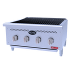 Thumbnail image #1 for Royal Range of California Delux Series RB-884 84-Inch Gas Radiant Countertop Charbroiler with Cast Iron Grates