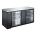 Thumbnail image #2 for Black Diamond 69-Inch 2-Door Glass Back Bar Bottle Cooler, 23.3 Cu. Ft., Stainless Steel Top
