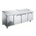 Thumbnail image #2 for Black Diamond 24 Cu. Ft. 92-Inch 3-Section Refrigerated Pizza Prep Table with Side-Mount Self-Contained Refrigeration
