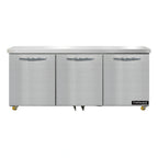 Thumbnail image #1 for Continental Refrigerator Designer Line D72N-U 72-Inch 3-Section Undercounter Refrigerator, 3 Solid Doors, Stainless Steel, ENERGY STAR