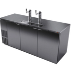 Thumbnail image #1 for Fagor Refrigeration FDD-79S-N 3-Section Draft Beer Cooler, 4-Keg Capacity, Stainless Steel, 2 Double-Faucet Towers