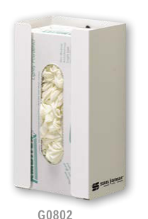 Product image #2 for San Jamar White Steel Disposable Glove Dispenser, 1 Box Capacity