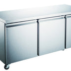 Thumbnail image #1 for SABA SUC-72R Three-Section Under-Counter Refrigerator, 72 in, 3 Solid Doors, Stainless Steel Interior/Exterior
