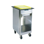 Thumbnail image #1 for Lakeside Manufacturing 996 Mobile Open-Cabinet Stainless Steel Tray Dispenser, Single Self-Leveling Platform, 14 x 18 or 15 x 20 in Trays
