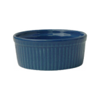 Thumbnail image #1 for International Tableware Buffet RAMF-3-LB 3 oz Ceramic Ramekin, Light Blue, Round Fluted Case of 3 Dozen