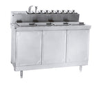 Thumbnail image #1 for La Rosa Refrigeration L-43154-28 Commercial Ice Cream Cabinet with Syrup Rail, Remote Refrigeration, 16 3-Gallon Can Capacity, 54 x 28 in