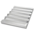 Thumbnail image #1 for Chicago Metallic Bakeware Uni-Lock® 45505 5-Compartment Coated Aluminum Baguette Pan, 17-3/4" x 25-3/4" x 1" Case of 6